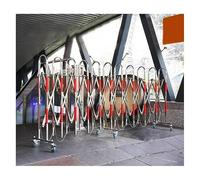 IROEJT Portail de sécurité Pliable, clôture de sécurité accordéon en Acier Inoxydable, barrière roulante Extensible et Flexible, Porte de Garage Mobile à Ciseaux avec ，Silver 3.6x36.1in/1.1x11m