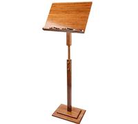 IROEJT Pupitre avec Support pour téléphone et Microphone, pupitre en Bambou 2 en 1 à Double Usage, pupitre pour partitions avec Support pour Violon, adapté à diverses ，Wood 17 * 45 * 75cm