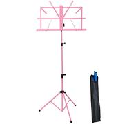 IROEJT Pupitre de Musique réglable pour partitions d'orchestre avec Pinces de Maintien, réglage en Hauteur et en Inclinaison 0907，Pink