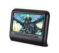 IROEJT Système de Divertissement arrière avec écran 9 Pouces intégré à l'appui-tête de Voiture, Lecteur DVD/vidéo, Affichage AV, Compatible USB/SD, Radio FM, 32 Jeux, installati，Black