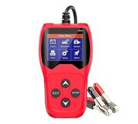 IROEJT Testeur de Batterie pour Voiture et Moto : Outil d'analyse et de Test, 2000 CCA, 12 V, démarrage Rapide, Diagnostic de Charge, détection Rapide et précise，Ancel BA101 Red