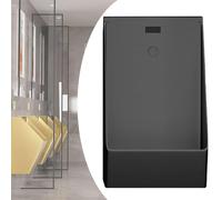 IROEJT Urinoir Mural en Acier Inoxydable 304 avec Robinet de Chasse d'eau à capteur, Toilettes commerciales pour Hommes (hôtels et centres commerciaux), Design Noir él