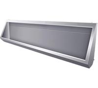 IROEJT Urinoir Mural pour Hommes avec Chasse d'eau, Cuvette en Acier Inoxydable 304 et Tuyau d'évacuation, Toilettes extérieures commerciales pour écoles et lieux publ,Without Sensor 150CM