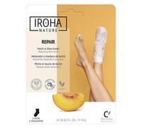 Iroha Nature Masque Corps Chaussette Réparatrice Pêche & Beurre de Karité 2 unités