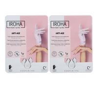 IROHA NATURE Masque gants anti-âge - Triple acide hyaluronique, bakuchiol et niacinamide 2x18 ml