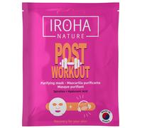 Iroha Nature Masque facial purifiant après l'exercice - Avec spiruline et acide hyaluronique - Hydrate et apaise après le sport - Masque coréen pour tous les types de peau