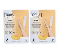 Iroha Nature Masque Pieds Réparateur Pêche et Beurre de Karité Set(S) 2x18 ml