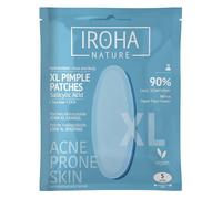 IROHA NATURE - Pansements de céréales XL 5 unités | Anti-acné avec acide salicylique, arbre à thé et Centella Asiatica | Pansements anti-imperfections pour le visage et le corps | Traitement des