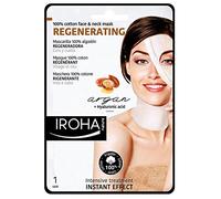 Iroha Nature Regeneradora Mascarilla Coton Huile d'Argan Visage et Cou 1 pièce