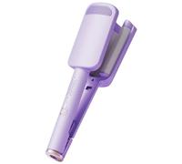 Iron à croisement des vagues Rovy, 3 barils Rovy Wave Curling Iron avec un filiale en céramique pour les femmes, bordeaux de cheveux avec un contrôle de la température, violet.