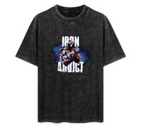 Iron Addict Vol II Mens T-Shirt Casual Cotton Unisex Black Tees Tops M