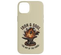 Iron and Soul Forge Forge Anvil Hammer Illustration Coque pour iPhone 14 Plus