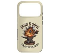 Iron and Soul Forge Forge Anvil Hammer Illustration Coque pour iPhone 17 Pro