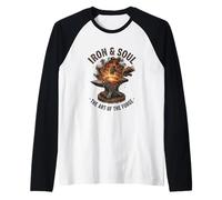 Iron and Soul Forge Forge Anvil Hammer Illustration Manche Raglan