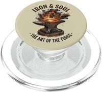 Iron and Soul Forge Forge Anvil Hammer Illustration PopSockets PopGrip pour MagSafe