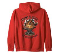 Iron and Soul Forge Forge Anvil Hammer Illustration Sweat à Capuche