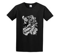 Iron Arm T-Shirt Graphic Tee Printed Top Mens Black Shirt 3XL