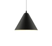Iron Art Restaurant Chandelier, Cone Shape Metal Minimalist Indoor Semi-Embedded Pendant Light, Adjustable Hanging Wire, Size: 13.7 in, for Kitchen Island, Dining Room, Bedroom(Dark)