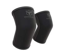 Iron Bull Paire de Manchons de Compression pour haltérophilie, Musculation et haltérophilie 5 mm, Noir/Noir, m