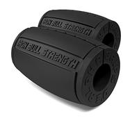 Iron Bull TGrip 3.0 Pouces de Diamètre - 1 Paire - Design Ergonomique - Prise Épaisse pour Barres et Haltères, Augmente la Force de Préhension et des Avant-Bras, Fitness Grips, Fat Bar, Appareil d'exercice pour les mains et les doigts (Noir)