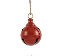 Iron Craft Grande cloche de Noël avec motif de cloche classique à accrocher sur un arbre de cheminée ou une table - Décoration saisonnière - Rouge - Taille S
