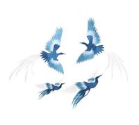 Iron d'autocollant en Tissu sur Patchs Accessoires Brodés Applique en Tissu pour la Combinaison Phoenix Bird, Cabille Patch à Broder Patches pour Vêtements Applié Brodés