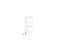 ECD Germany Iron EM Design Radiateur avec Élément Chauffant Électrique 300W - 500 x 1000 mm - Blanc - Connexion Latéral - avec Kit de Montage Mural - Sèche-Serviettes pour Salle de Bain Blanc