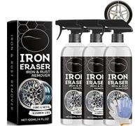Iron Eraser Iron and Rust Remover - Rust Remover Spray on Car Wheels, Brake Components, Hinges & Metal Surfaces (3ps)