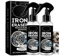 Iron Eraser Rust Remover Spray, 120ML Iron Powder Remover Spray for Car Wheels and Paint Fast Acting Rust and Brake Dust Remover,Acting Rust and Brake Dust Removers for Wheels, Tools & Hardware (2PC)