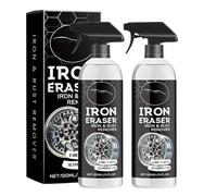 Iron Eraser Rust Remover Spray, Iron Powder Remover for Car Wheels & Metal Surfaces, Smooth Finish Care (2pcs)