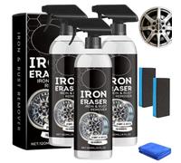 Iron Eraser Rust Remover Spray, Iron Powder Remover Spray for Car Wheels and Paint, Car Rust-Remover Cleaner Sprays, Fast Acting-Rust and Brake Dust Removers (3PCS)