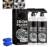 Iron Eraser Rust Remover Spray,Iron Powder Remover Spray for Car Wheels and Paint,Sprays Antirouille Irons Eraser,Fast-Acting Rust and Brake Dust Remover,Automotive Surface Cleaning,Antirouille (2)