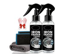 Iron Eraser Rust Remover Spray, Iron Powder Remover Sprays, Fast Acting Irons Powder Removers and Brake Dust Cleaner, Professional Automotive Rust Removal Spray (2PC)