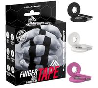 IRON FIGHTER 3X Strap Doigt 0,8cm x 13,7m - JJB Jiu Jitsu Bresilien - Escalade - CrossFit - MMA - Grappling - Judo - VolleyBall - Musculation - Rouleaux de Finger Tape Noir