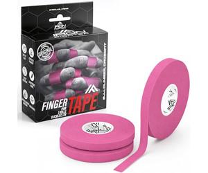 IRON FIGHTER 3X Strap Doigt 0,8cm x 13,7m (Total 41m) - JJB Jiu Jitsu Bresilien - Escalade - CrossFit - MMA - Grappling - Judo - VolleyBall - Musculation - Strap Sport - Finger Tape Rose