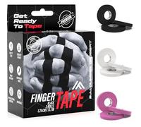 IRON FIGHTER 3X Strap Doigt 1,25cm x 13,7m (Total 41m) - JJB Jiu Jitsu Bresilien - Escalade - CrossFit - MMA - Grappling - Judo - VolleyBall - Musculation - Rouleaux de Finger Tape Noir
