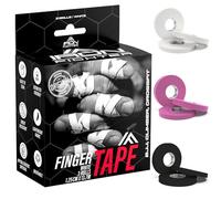 IRON FIGHTER 3X Strap Doigt 1,25cm x 13,7m (Total 41m) - JJB Jiu Jitsu Bresilien - Escalade - CrossFit - MMA - Grappling - Judo - VolleyBall - Musculation - Rouleaux de Finger Tape Blanc