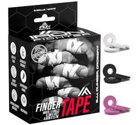 IRON FIGHTER 5X Strap Doigt 0,8cm x 13,7m (Total 68m) - JJB Jiu Jitsu Bresilien - Escalade - CrossFit - MMA - Grappling - Judo - VolleyBall - Musculation - Rouleaux de Finger Tape Blanc