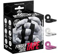 IRON FIGHTER 5X Strap Doigt 0,8cm x 13,7m (Total 68m) - JJB Jiu Jitsu Bresilien - Escalade - CrossFit - MMA - Grappling - Judo - VolleyBall - Musculation - Rouleaux de Finger Tape Noir