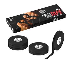 IRON FIGHTER 6X Strap Doigt 0,8cm x 13,7m (Total 82m) - JJB Jiu Jitsu Bresilien - Escalade - Crossfit - MMA - Grappling - Judo - Volleyball - Musculation - Rouleaux de Finger Tape Noir