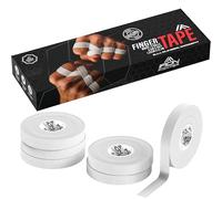 IRON FIGHTER 6X Strap Doigt 1,25cm x 13,7m (Total 82m) - JJB Jiu Jitsu Bresilien - Escalade - Crossfit - MMA - Grappling - Judo - Volleyball - Musculation - Rouleaux de Finger Tape Blanc