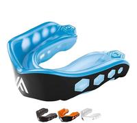 IRON FIGHTER Protège Dent Adulte Bleu/Noir - Coque Dentaire En Gel Ajustable et Confortable - Protege Dents Boxe Anglaise - MMA - Rugby - Hockey - Judo - Lutte - Karate - JJB Jiu Jitsu - Kick Boxing