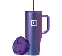 IRON °FLASK Mug Isotherme avec Paille et Poignée - 1.2L - Gobelet Isotherme en Inox À Double Paroi - Tasse Anti-fuite Sous Vide - 20h Froid, 5h Chaud - Gourde Sans BPA - Travel Mug Tumbler