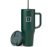 IRON °FLASK Mug Isotherme avec Paille et Poignée - 1.2L - Gobelet Isotherme en Inox À Double Paroi - Tasse Anti-fuite Sous Vide - 20h Froid, 5h Chaud - Gourde Sans BPA - Travel Mug Tumbler