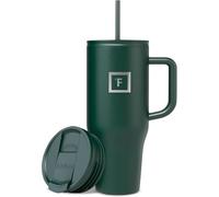 IRON °FLASK Mug Isotherme avec Paille et Poignée - 950ml - Gobelet Isotherme en Inox À Double Paroi - Tasse Anti-fuite Sous Vide - 20h Froid, 5h Chaud - Gourde Sans BPA - Travel Mug Tumbler