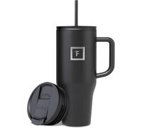 IRON °FLASK Mug Isotherme avec Paille et Poignée - 950ml - Gobelet Isotherme en Inox À Double Paroi - Tasse Anti-fuite Sous Vide - 20h Froid, 5h Chaud - Gourde Sans BPA - Travel Mug Tumbler