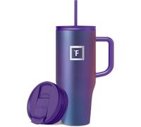 IRON °FLASK Mug Isotherme avec Paille et Poignée - 950ml - Gobelet Isotherme en Inox À Double Paroi - Tasse Anti-fuite Sous Vide - 20h Froid, 5h Chaud - Gourde Sans BPA - Travel Mug Tumbler