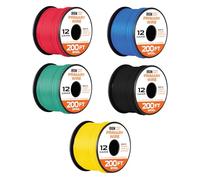 Iron Forge Cable Assortiment de 5 rouleaux de fil d'aluminium plaqué cuivre de calibre 12 pour la maison ou l'automobile 60 m