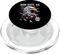 Iron Gate Virginia Patriotic Eagle Drapeau USA Vintage Design PopSockets PopGrip pour MagSafe