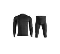 Iron-Ic - Kit thermique pour homme avec col haut et leggings 3/4 respirants pour activités de plein air - Art. 900482, Noir , XXL